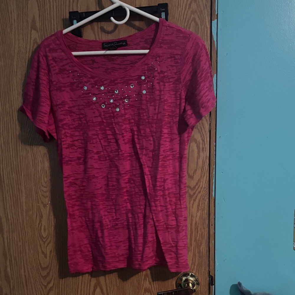Source Unknown Vibrant Pink Short Sleeve Tee
